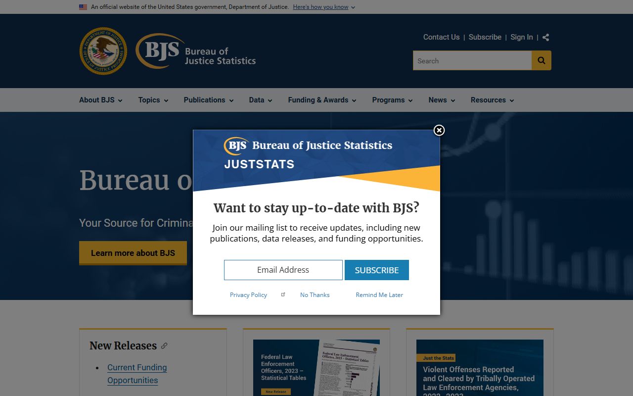 Bureau of Justice Statistics page for Shelby County inmate population context